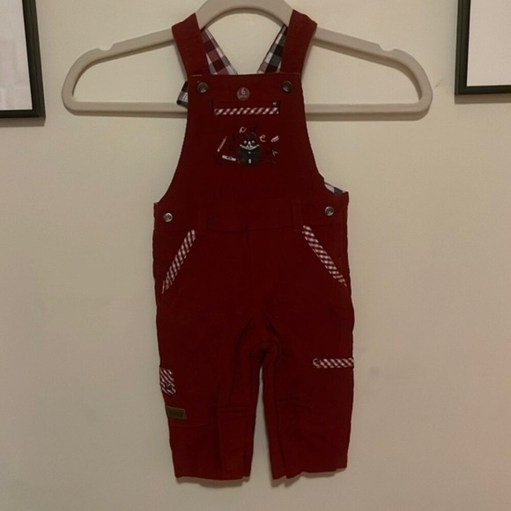 Sergent Major 6 Months Overall Red Corduroy 68 cm NWT